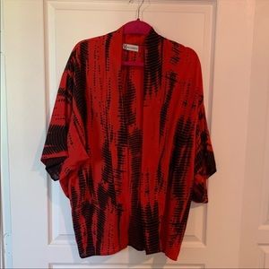Red Letherette Kimono